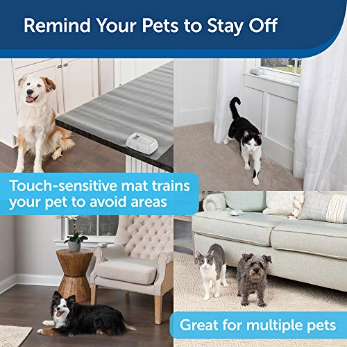 PetSafe ScatMat Indoor Training Mat, 7 Correction Modes, Protect Your Furniture, Training Tool for Dogs and Cats, Threshold Size Mat (46 in X 3 in) - Pet Proof Shelves, Mantles - Battery-Operated Mat