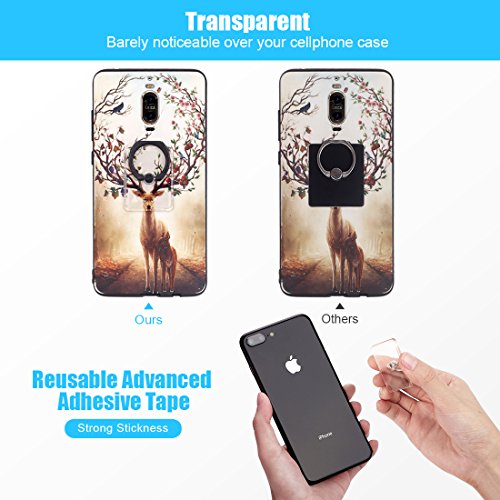 Phone Ring Cell Phone Ring Holder 360 Degree Rotation Phone Ring Holder Transparent Finger Ring Stand Kickstand Compatible Most of Smartphones (5)