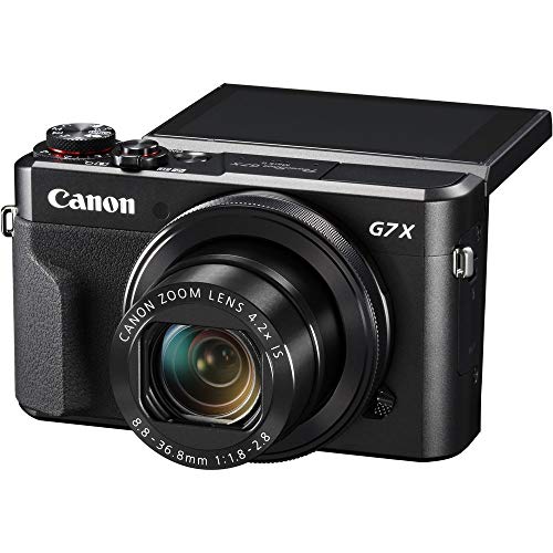 Canon PowerShot G7 X Mark II Digital Camera (1066C001), 64GB Card, NB13L Battery, Corel Photo Software, Card Reader, Soft Bag, Flex Tripod + More (International Model)