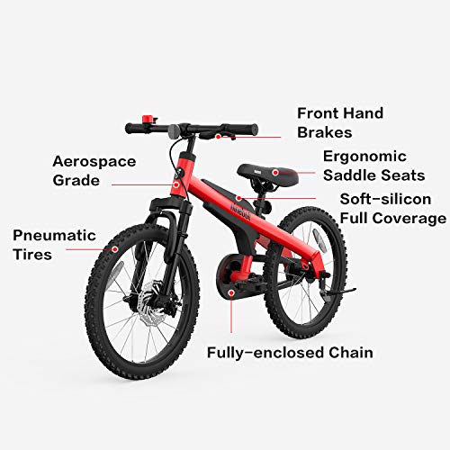 Segway Ninebot Kid’s Bike for Boys and Girls, 18 inch with Kickstand, Red