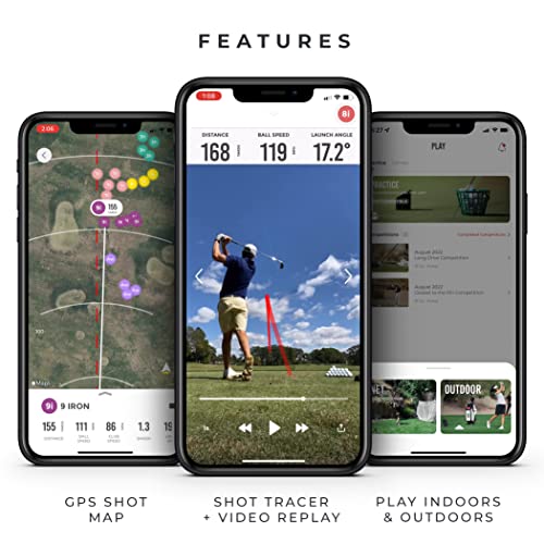 Rapsodo Mobile Launch Monitor for Golf Indoor and Outdoor Use with GPS Satellite View and Professional Level Accuracy, iPhone & iPad Only