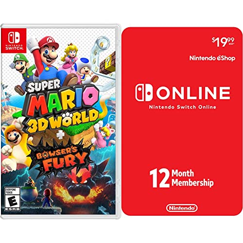 Super Mario 3D World + Bowser's Fury - Nintendo Switch & Nintendo Switch Online 12-Month Individual Membership [Digital Code]