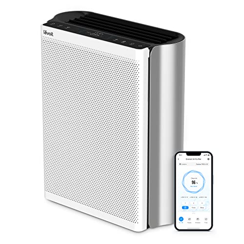 LEVOIT Air Purifiers for Home Large Room, Smart WiFi and PM1/PM2.5/PM10 Monitor, H13 True HEPA Filter Captures 99.99% of Particles, Pet Allergies, Smoke, Dust, Auto Mode, Alexa Control, 1395 Sq. Ft