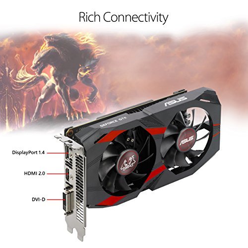 ASUS Cerberus GeForce® GTX 1050 Ti 4GB OC Edition GDDR5 Gaming Graphics Card (Cerberus-GTX1050Ti-O4G)