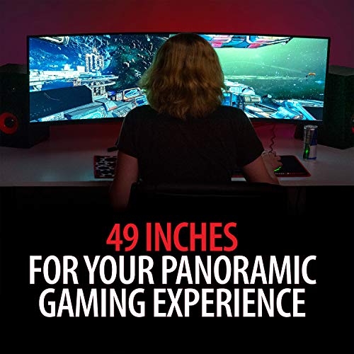 Deco Gear 3-Pack 49" Curved Ultrawide E-LED Gaming Monitor, 32:9 Aspect Ratio, Immersive 3840x1080 Resolution, 144Hz Refresh Rate, 3000:1 Contrast Ratio (DGVIEW490)