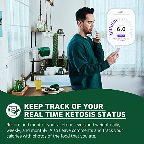 V2 KETOSCAN Mini Breath Ketone Meter, Diet & Fitness Tracker | Monitor Your Fat Metabolism, Level of Ketosis on Low carb, Ketogenic or Any Nutrition & Fitness Program