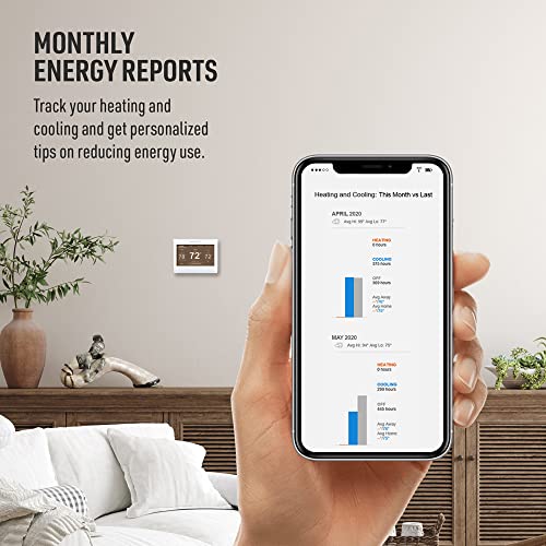 Honeywell Home RTH9600WF Smart Color Thermostat Energy Star Wi-Fi Programmable Touchscreen Alexa Ready - C-Wire Required, White