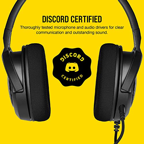 Corsair HS45-7.1 Virtual Surround Sound Gaming Headset w/USB DAC - Memory Foam Earcups - Discord Certified - Works with PC, Xbox Series X, Xbox Series S, PS5, PS4, Nintendo Switch, MacOS - Carbon