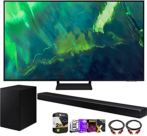 Samsung QN65QN90AA 65 Inch Neo QLED 4K Smart TV Bundle with HW-A650 3.1ch Soundbar and Subwoofer with Premium 2 YR CPS Enhanced Protection Pack Streaming Kit Deco Gear 2 Pack HDMI Cables