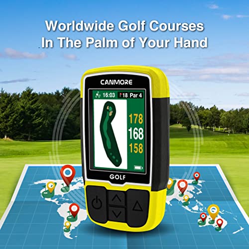 CANMORE HG200 Plus Golf GPS - (Bundle) + Another Charging Cable & Magnet & Clipper - Easy-to-Read Color - preloaded 40,000 Course map Worldwide Shape of The Green and The Fairway