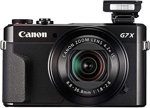 Canon Powershot G7X Mark II Point & Shoot Digital Camera + SanDisk 128GB + Accessory Bundle + Inspire Digital Cloth