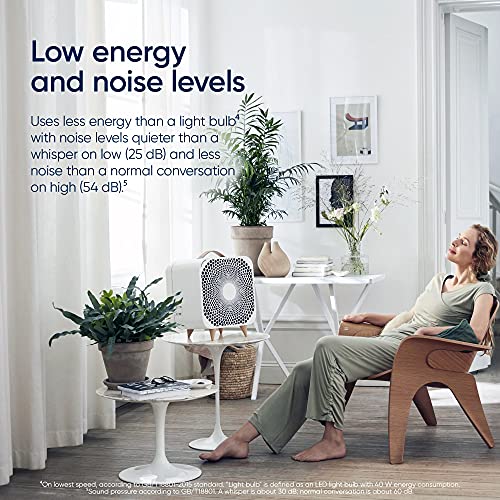 BLUEAIR Pure Fan Auto, 3-Speed HEPASilent Room Fan, Cools + Cleans, Removes Allergens Dust Pollen for Floor Table Desk and Bedrooms