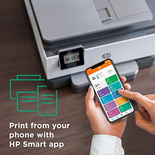 HP OfficeJet Pro 9015e Wireless Color All-in-One Printer with bonus 6 months Instant ink with HP+ (1G5L3A)