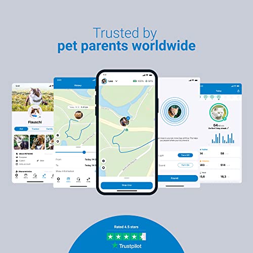 Tractive Waterproof GPS Cat Tracker - Location & Activity, Unlimited Range & Works with Any Collar (Dark Blue) (TRAMINDB)