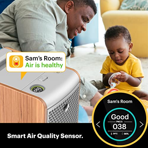 KODAK Infinio AP550 Smart Air Purifier with Reusable Filter. Large Home Dual Fan with Industrial Quality Reusable Washable Filter. Automatic Particle Sensor, iOS and Android App to Monitor Air Quality.