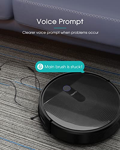 Thamtu G11 Robot Vacuum, 2500Pa Suction, 150 Min Runtime, Schedueled Cleaning, Slim, Quiet, Self-Charging Robotic Vacuum Cleaner for Pet Hairs, Hard Floor, Medium-Pile Carpet