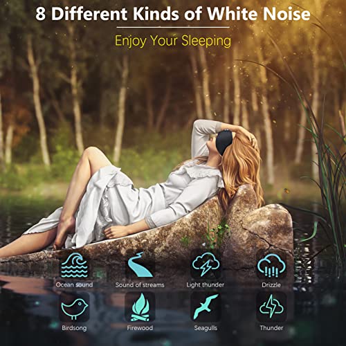 Sleep Headphone, Bluetooth Wireless White Noise Sleeping Eye Mask,3D Breathable Sleep Mask with Timer for Sleeping Travel Relaxation, Meditation, Cool Gadgets for Women Man