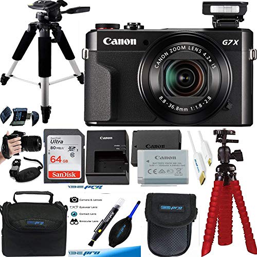 PowerShot G7 X Mark II 20.1MP 4.2X Optical Zoom Digital Camera + Expo Premium Accessories Bundle - International Version (No Warranty)