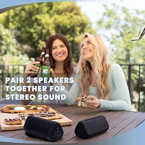 OontZ Angle 3 Ultra (4th Gen) Waterproof 5.0 Bluetooth Speaker, Two Speaker Edition, 14 Watts, Hi-Quality Sound & Bass, 100 Ft Wireless Range, Bluetooth Speakers by Cambridge SoundWorks (Black)