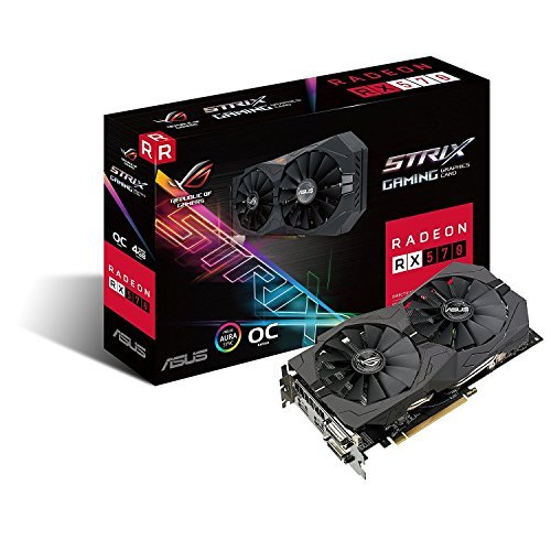 ASUS ROG Strix Radeon Rx 570 O4G Gaming OC Edition GDDR5 DP HDMI DVI VR Ready AMD Graphics Card (ROG-STRIX-RX570-O4G-GAMING)