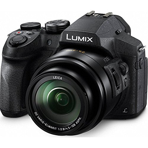 Panasonic DMC-FZ300K LUMIX FZ300 4K 24X F2.8 Long Zoom Digital Camera (Black) + Dual Battery Accessory Bundle