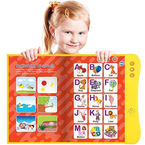 ABC Learning For Toddlers Sound Book, Ideal for Learning & Education Toys, Speech Therapy Toys, Preschool Learning Toys, 8 Page Toddler Activity Book Learning Alphabets, Animal, Speak and Spell & More