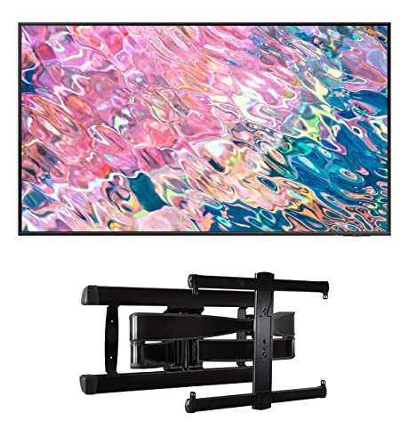 Samsung QN43Q60BAFXZA 43" QLED Quantum HDR 4K Smart TV with a Sanus Systems VLF728-B2 Full Motion Wall Mount (2022)