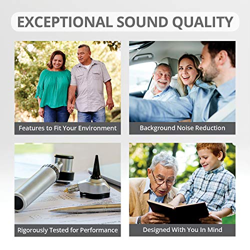 Otofonix Elite Hearing Amplifier to Aid Hearing for Seniors & Adults, Noise Canceling, USA Phone Support (Pair, Beige)