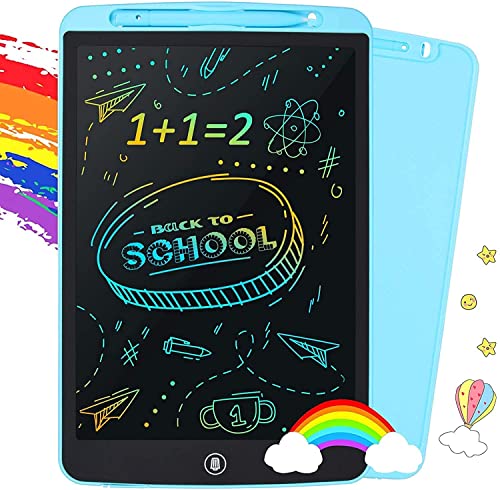 LCD Writing Tablet, 12 Inch Toddler Doodle Board,Colorful Drawing Tablet, Erasable Reusable Electronic Painting Pads, Educational and Learning Kids Toy for 3-7 Year Old Boys and Girls (Black)