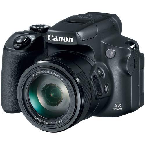 Canon PowerShot SX70 HS Digital Camera (3071C001) - with 32GB Memory Card, Bag, Cleaning Kit, More (International Model)