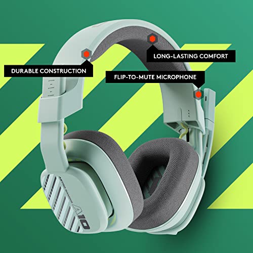 Astro A10 Gaming Headset Gen 2 Wired Headset - Over-Ear Gaming Headphones with flip-to-Mute Microphone, 32 mm Drivers, for Xbox Series X|S, Xbox One, Playstation 5/4, Nintendo Switch, PC, Mac - Mint