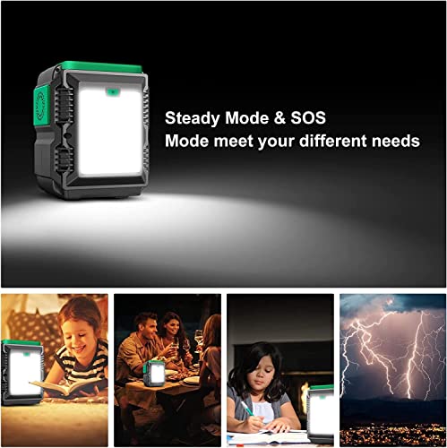 Portable Power Station, Camping Solar Generators 110V/80W AC Outlet, LED Lithium Battery Power Supply for Home Outdoor Emergency Backup