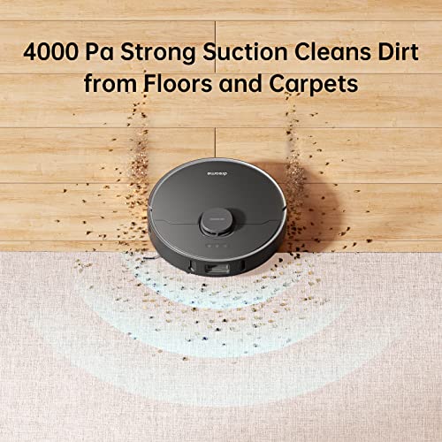 Dreametech Z10 Pro Robot Vacuum, Robot Vacuum Self Emptying for up to 65 Days, 4000 Pa Suction Power & Smart Mapping, Wi-Fi Connected, Robot Vacuum and Mop Combo Compatible with Alexa