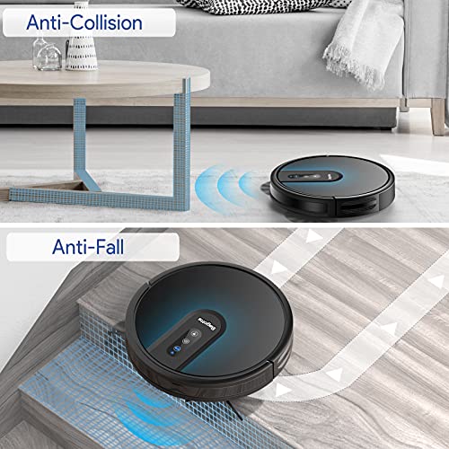 Robot Vacuum Cleaner, Bagotte 4-in-1 Robot Vacuum and Mop, Gyro Navigation, Carpet Automatic Boost,Virtual Boundary, Self-Charging, Alexa/App/WiFi Robot Vacuum for Pet Hair Hard Floor Carpets