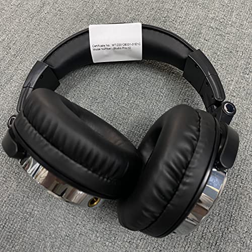 OneOdio Wired Over Ear Headphones Studio Monitor & Mixing DJ Stereo Headsets with 50mm Neodymium Drivers and 1/4 to 3.5mm Audio Jack for AMP Computer Recording Phone Piano Guitar Laptop - Black