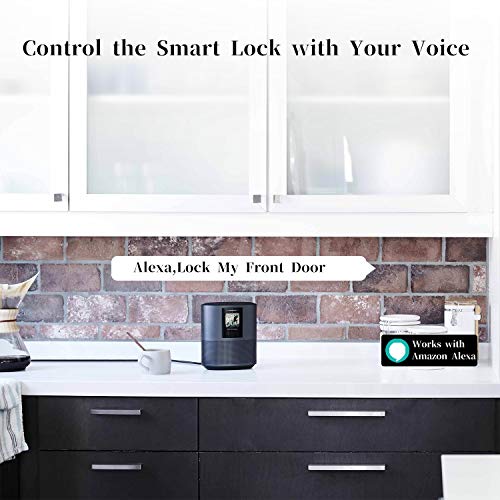 Smart Lock, SMONET Touchscreen Keypad Deadbolt, Keyless Door Entry for Exterior Door, Passcode Code Front Door Lock, WiFi Door Lock Compatible with Alexa, Bluetooth Deadbolt Lock for Home Office