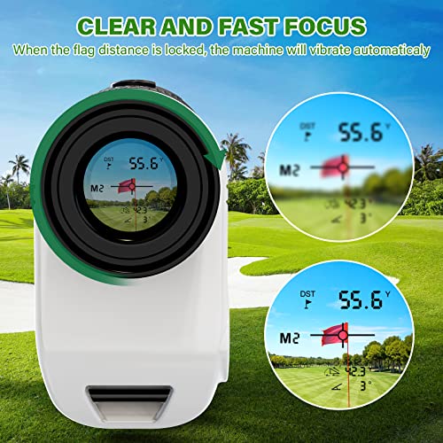 Bozily Golf Rangefinder with Slope, 6X Laser Range Finders, 1500 Yards Laser Rangefinder Kits with Carrying Case, Flag-Lock Tech with Vibration, Continuous Scan Tech, Free Battery