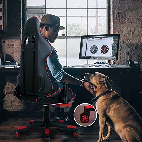 Gaming Chair with Footrest Computer Chairs for Adults Office Chair with Lumbar Support Gaming Chair with Message Office Chair with Headrest Ergonomic