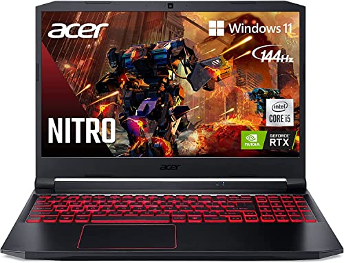 Acer Nitro 5 AN515-55-53E5 Gaming Laptop | Intel Core i5-10300H | NVIDIA GeForce RTX 3050 | Killer Ethernet E2600 WiFi 6 | Webcam Backlit Keyboard | USB Type-C HDMI, 16GB Memory, 512GB PCIe SSD