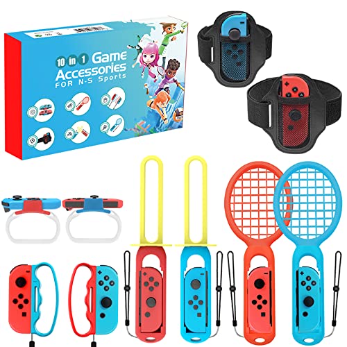 KUNSLUCK Switch Sports Accessories Bundle for Nintendo Switch Sports, 10 in 1 Nintendo Switch Sports Accessories Compatible with Switch/Switch OLED