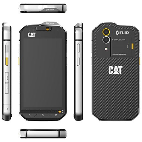 CAT PHONES S60 Rugged Waterproof Smartphone with integrated FLIR camera, Black (CS60SUBUSAUN)