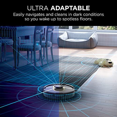 Shark AV2501AE AI Robot Vacuum with XL HEPA Self-Empty Base, Bagless, 60-Day Capacity, LIDAR Navigation, Perfect for Pet Hair, Compatible with Alexa, Wi-Fi Connected, Carpet & Hard Floor, Black