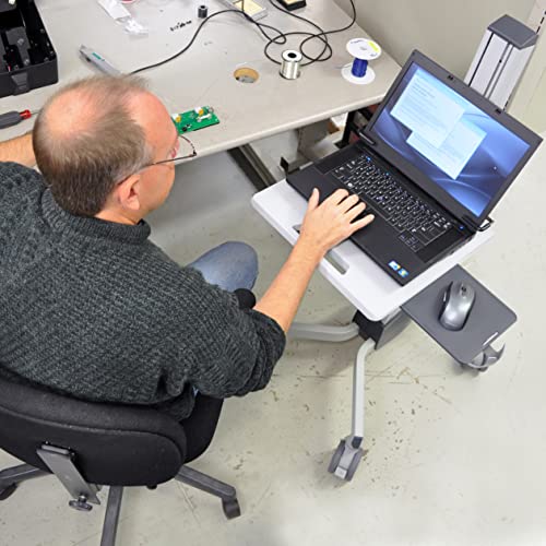 Ergotron – Neo-Flex Rolling Laptop Cart, Mobile Standing Desk Workstation – Laptop, Grey