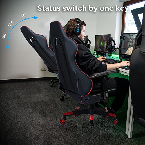 Gaming Chair with Footrest Computer Chairs for Adults Office Chair with Lumbar Support Gaming Chair with Message Office Chair with Headrest Ergonomic