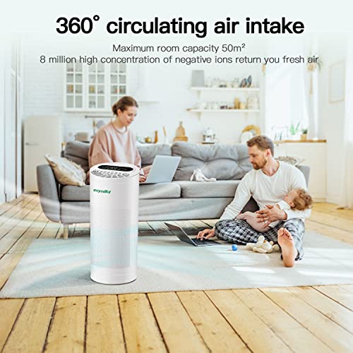 Air Purifiers for Home Large Room, Pot with Plasma Ion Technology, Rooms up to 538ft2, removes 99% of Dust, Smoke, Odors, Pollen & Pet Hair, for Bedrooms, Offices