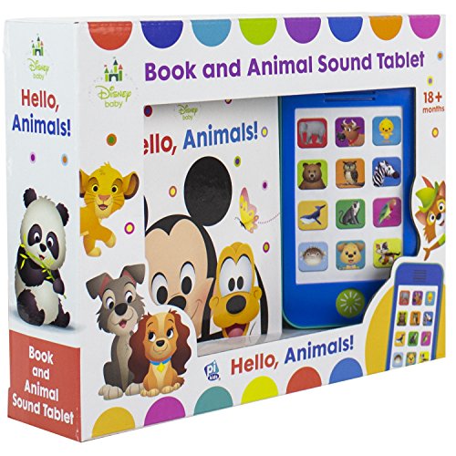 Disney Baby Mickey Mouse, Lion King, and More! - Hello Animals! Book and Animal Sound Tablet - Little My Own Phone - PI Kids (Play-A-Sound)