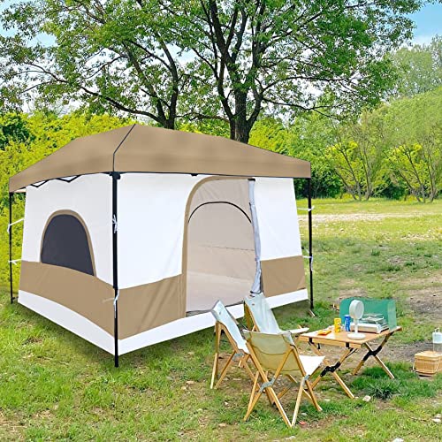 REDCAMP Camping Cube Tent Converts 10' x 10' Pop Up Canopy, Square Tent with Full Floor (Canopy/SHELTER NOT Included)