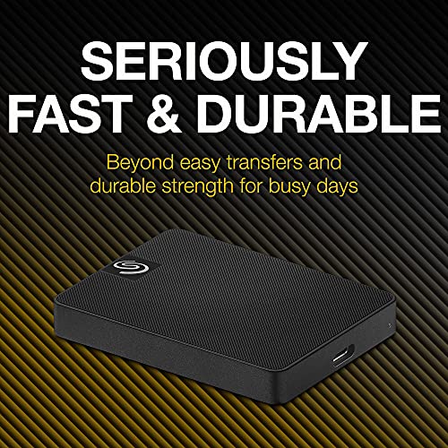 Seagate Expansion SSD 1TB External Solid State Drive – USB-C and USB 3.0 for PC, Laptop and Mac, with 3-Year Rescue Service (STLH1000400)