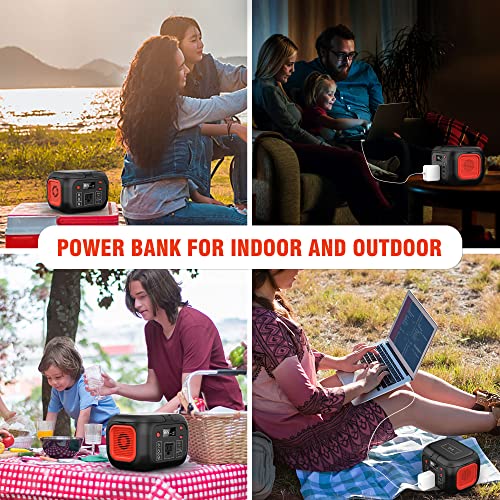 SinKeu Portable Power Bank with AC Outlet 155Wh, 110V/150W(Peak 200W) Power Station with Fast Wireless Charger, 7 Outputs Backup Lithium Battery for Outdoor Camping Home Emergency