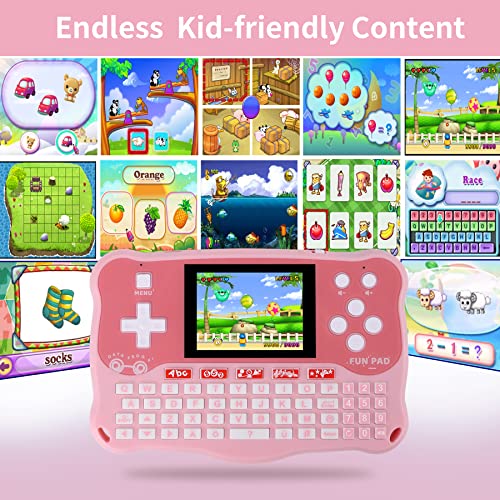 Kids Tablet/Baby Learning Pad with LED Screen/Toddler Tablet with ABC Alphabet/Words/Music/Math Interactive Educational Electronic Toys Gifts Handheld Game for Preschool Boys Girls Ages 3-12